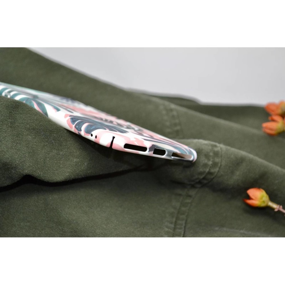 iPhone XR Case Pink Tropical Floral Print Cover - Picture 6 of 8